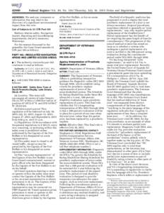 Federal Register / Vol. 80, NoThursday, July 16, Rules and Regulations ADDRESSES. We seek any comments or information that may lead to the