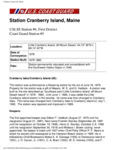 Cranberry Island LSS, Maine