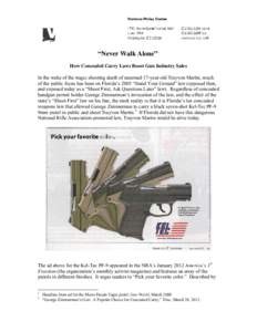 Microsoft Word - Trayvon Martin CCW Industry Fact Sheet.doc