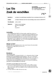 ZORGONDERWIJS / MG / BLOK 4  WE ZIJN ALLEMAAL ANDERS Les 13a Zoek de verschillen