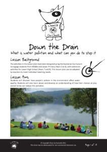 Down the Drain  What is water pollution and what can you do to stop it Lesson Background
