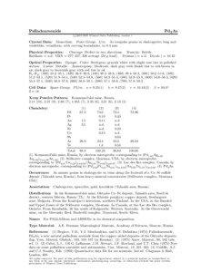 Transition metals / Economic geology / Sulfide minerals / Krasnoyarsk Krai / Sperrylite / Palladium / Chalcopyrite / Stillwater igneous complex / Nickel / Chemistry / Matter / Chemical elements