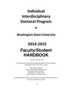 Individual Interdisciplinary Doctoral Program at  Washington State University