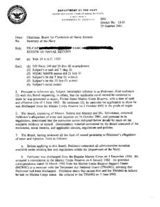 DEPARTMENT OF THE NAVY BOARD FOR CORRECTION OF NAVAL RECORD 2 NAVY ANNE S