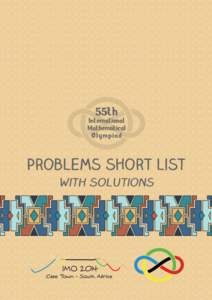 Problems short list with solutions Shortlisted Problems with Solutions  55th International Mathematical Olympiad