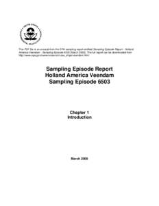 US EPA - Sampling Episode Report - Holland America Veendam