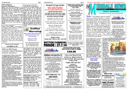 The Meridale News  Page 5 Community Garden