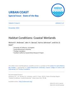 URBAN COAST Special Issue: State of the Bay Volume 5 Issue 1 Article 2.1.2