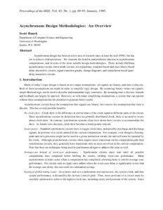 Electromagnetism / Flip-flop / Asynchronous system / Delay insensitive circuit / Sequential logic / Asynchronous circuit / Hazard / Synchronous circuit / Clock signal / Electronic engineering / Digital electronics / Electronics