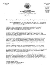 State of Hawaii Department of Transportation - Harbors Division Tariff Rates for Cargo Wharfage Pursuant to §[removed], Surcharge-Reefer Pursuant to §[removed]and Surcharge-Container Freight Station Pursuant §[removed]