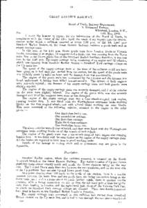 GREAT EASTERN RAILWAY. Board of Trade, Bailway Department, S, Richmond Terrace, Whitehall, London, S.MT., SIR, 16th ?day, 1905.