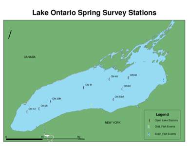 Lake Ontario Lake Guardian Spring Survey Stations