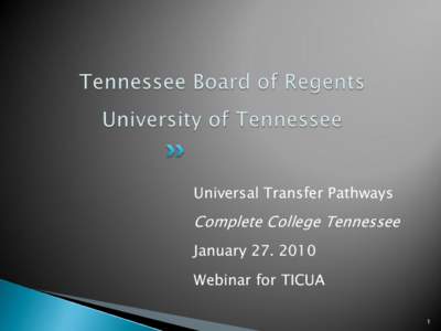 Government of Tennessee / Tennessee Board of Regents / Association of Public and Land-Grant Universities / University of Tennessee / American Association of State Colleges and Universities / Tennessee / Oak Ridge Associated Universities