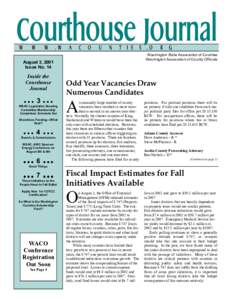 Washington State Association of Counties Washington Association of County Officials August 3, 2001 Issue No. 14