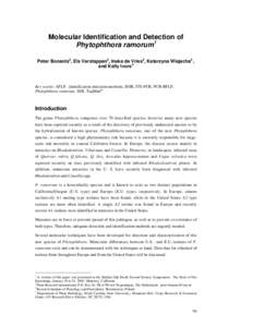 Biochemistry / Molecular biology / Laboratory techniques / Sudden oak death / Biotechnology / Phytophthora / Microsatellite / Amplified fragment length polymorphism / TaqMan / Biology / Chemistry / Polymerase chain reaction