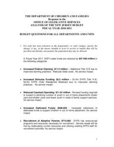 American Recovery and Reinvestment Act / Family / Government / Human development / Child welfare / Division of Youth and Family Services / Child Protective Services