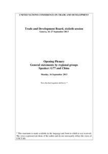 UNITED NATIONS CONFERENCE ON TRADE AND DEVELOPMENT