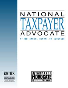 INTERNAL REVENUE SERVICE This Report is dedicated to Patricia A. Berliner and