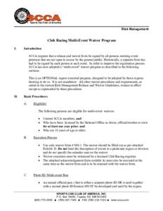 Microsoft Word - Club Racing Multi-Event Waiver Program.doc