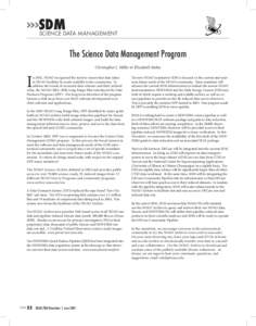 SDM  >>> Science data management