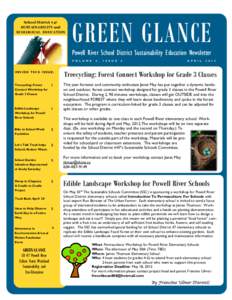 School District #47 SUSTAINABILITY and ECOLOGICAL EDUCATION GREEN GLANCE