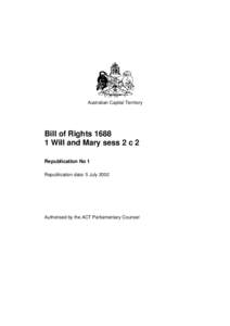 Bill of Rights[removed]Will and Mary sess 2 c 2