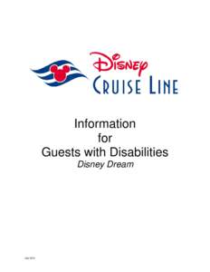 Information for Guests with Disabilities Disney Dream  July 2014