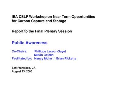 Chemical engineering / Carbon Sequestration Leadership Forum / Carbon sequestration / Carbon dioxide / Carbon capture and storage