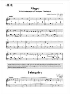 4  Allegro Last movement of Trumpet Concerto Joseph Haydn (1732–1809) arr. editors