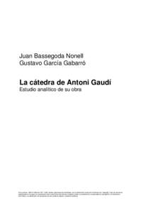 Juan Bassegoda Nonell Gustavo García Gabarró