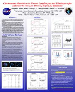 Chromosome Aberrations in Human Lymphocytes and Fibroblasts after Exposure to Very Low Doses of High LET Radiation 1 Hada ,  2