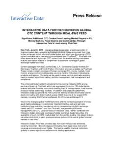 Interactive Data Further Enriches Global OTC Content Through Real-Time Feed