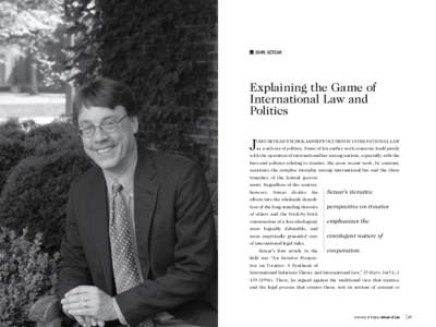 John Setear  Explaining the Game of International Law and Politics