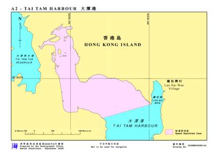 Diagram of speed restricted zone - Tai Tam Harbour