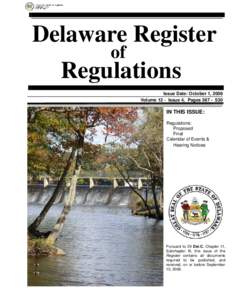 Delaware Register of Regulations, Volume 12, Issue 4, October 2008