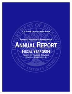 Rehabilitation Services Administration (RSA) Annual Report for Fiscal Year[removed]PDF)