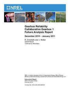 Gearbox Reliability Collaborative Gearbox 1 Failure Analysis Report