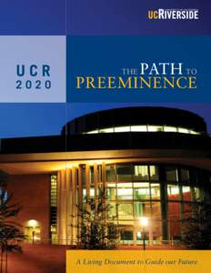 UCR[removed]PATH TO PREEMINENCE