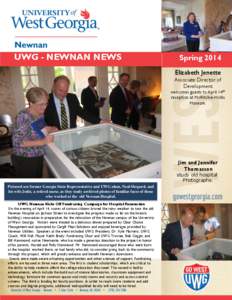 UWG - NEWNAN NEWS  Spring 2014 Elizabeth Jenette Associate Director of Development