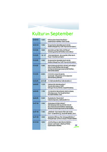 Kultur im September Di[removed]Führung durch das Schaudepot