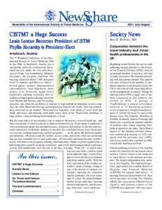 Newsletter of the International Society of Travel Medicine[removed]July/August CISTM7 a Huge Success