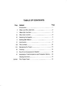 TABLE OF CONTENTS Step Subject Page[removed]