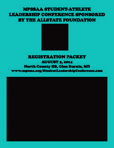 MPSSAA STUDENT-ATHLETE LEADERSHIP CONFERENCE SPONSORED BY THE ALLSTATE FOUNDATION REGISTRATION PACKET