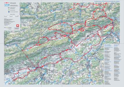 A  FLYER-Tourenvorschlag (Text auf der Rückseite) Signalisierte Veloland-Routen: nationale/regionale/lokale Route