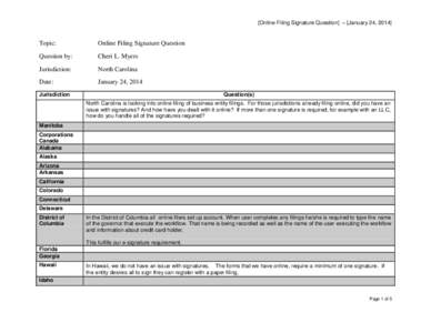 [Online Filing Signature Question] – [January 24, Topic: Online Filing Signature Question