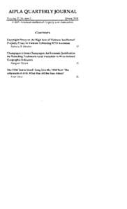 AIPLA QUARTERLY JOURNAL  37, NUMBER 2 SPRING 2009 © 2009 American Intellectual Property Law Association