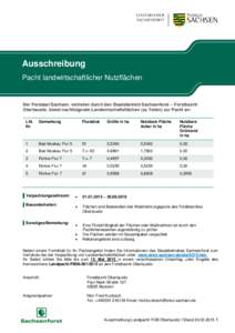 Ausschreibung Landpacht in Bad Muskau und Rohne