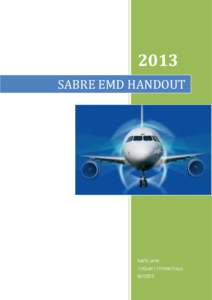 2013 SABRE EMD HANDOUT Nasifa Jamal EmQuest | Emirates Group