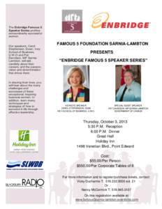 FAMOUS 5 FOUNDATION SARNIA-LAMBTON PRESENTS - “ NBRIDG