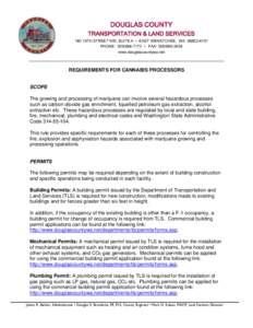 DOUGLAS COUNTY TRANSPORTATION & LAND SERVICES 140 19TH STREET NW, SUITE A • EAST WENATCHEE, WA[removed]PHONE: [removed] • FAX: [removed]www.douglascountywa.net